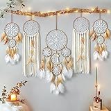 LOMOHOO 5 Pack Traumfänger Mond und Sonne Design Boho Wand hängende...