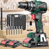 Akkuschrauber Bürstenlos 21V, CEEIGOO Akku Bohrschrauber Set mit 2 Akkus...