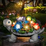 Linkax Geschenke für Frauen Mama Oma, Solar Gartenfiguren Schildkröte...