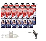 POLYNOR PUR-Wärmedämmung in der Dose PRO – Set – 12 Schaumstoffe –...