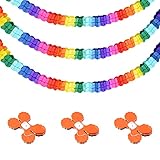 6 Stück Bunt Girlande Papier Deko Vierblättriges Kleeblatt Girlanden...