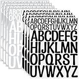 NISENTIA Buchstaben Aufkleber, 416 Stück/8 Blatt klebebuchstaben Schwarz...