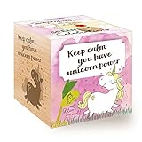 Feel Green 296725 Grow Your Own Einhornbohne, Holzwürfel Mit Lasergravur...