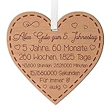 5. Jahrestag Geschenk für Paare 5. Hochzeitstag Geschenke für ihn und sie...