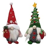 2 Stück Weihnachten Deko Wichtel Weihnachtszwerg, Handgemachte Plüsch...
