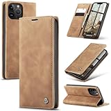 Azororo Handyhülle für iPhone 14 Pro 5G Hülle Premium Lederhülle Flip...