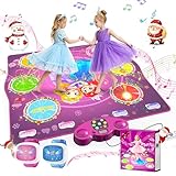 PLEGBLE Tanzmatte Kinder, Tanzmatte Mädchen mit Zwei Armbänder,...