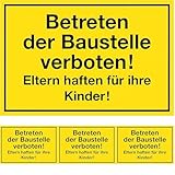 Metafranc Hinweisschild 'Betreten der Baustelle verboten!' - 400 x 250...