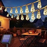 Cnulenzt Solar lichterkette aussen, 16 Glühbirnen 8M/8 Modi Solar...