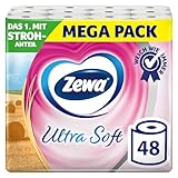 Zewa Ultra Soft - 48 Rollen - Das erste Toilettenpapier mit Strohanteil -...