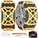 Schneeketten Auto Universal 6 Stück, Rutschfeste Notfall-Traktionsketten...