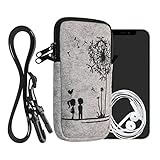 kwmobile Handytasche für Smartphones XL - 6,7/6,8' - Filz Handy Hülle...