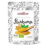 vinativo Kurkuma Pulver BIO – 500g – bio Rohkost-Qualität –...