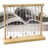 Schmuck Organizer Ständer - Tragbarer Holz 12 Haken Ständer Mit 12 Haken...