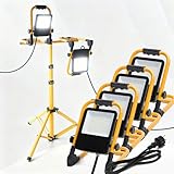 Aigostar Baustrahler 50 W, IP65 wasserdicht, LED-Baustrahler mit Stecker,...