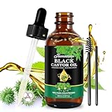 RizinusöL Haare, Castor Oil 60ml Jamaikanisches schwarzes Rizinusöl, 100%...