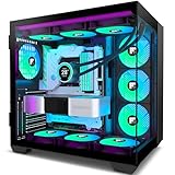 FOIFKIN PC Gehäuse - Vorinstallierter 6 PWM ARGB-Lüfter, ATX Mid-Tower...