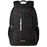 AspenSport Rucksack 30L schwarz I stabiler Tagesrucksack I...