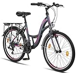 Licorne Bike Stella Premium City Bike in 24,26 und 28 Zoll - Fahrrad für...