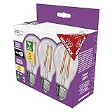 EMOS LED Lampe Edison A60 3er Pack, 3,8W Ersatz für 60W Glühbirne, A...