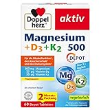 Doppelherz Magnesium 500 + D3 + K2 - Hochdosiertes Magnesium als Beitrag...