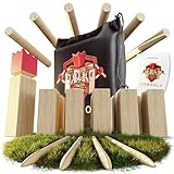 Liebholz® Original Kubb Wikinger Wurfspiel [TESTSIEGER] inkl. Tragebeutel...