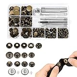 50 Set Druckknöpfe Druckknopf, Metall Snaps Knöpfe mit Unterschiedlicher...