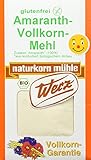 Werz Amaranth-Vollkorn-Mehl glutenfrei, 1er Pack (1 x 500 g Karton) - Bio