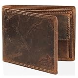 Fa.Volmer® Herren Leder Geldbörse braun mit RFID-Schutz Echtleder...