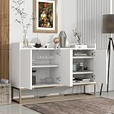 DAHUEN Küchenschrank, 120 × 30 × 80 cm, Multifunktionales Küchenbuffet,...