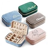 Personalisierte Schmuckkästchen mit Namen, Schmuckbox aus Samt,...