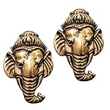 ARTIBETTER 2Stücke Messing Elefant Knöpfe DIY Dekoration für Taschen...