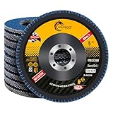 Flintronic 10 Stück Fächerscheiben, Ø115mm x 22mm Korn 40/60/80/120...
