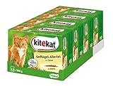 Kitekat Katzenfutter Nassfutter Geflügel-Allerlei in Gelee, 48...