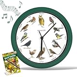 Wanduhr mit Vogelstimmen STARLYF Birdsong Clock, Wanduhr mit echten...