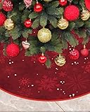 Mateju Weihnachtsbaumdecke rund 120 cm, Rot Weihnachtsbaum Teppich mit...