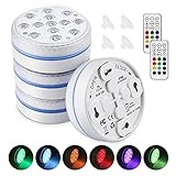 Moxled Unterwasser Licht, 13 LED Poolbeleuchtung Unterwasser Magnetische...