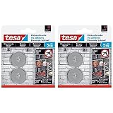 tesa Klebeschraube für Mauerwerk und Stein, Halteleistung 5 kg, rund, 2...