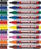 edding 300 Permanentmarker - 10 Stifte - Rundspitze 1,5-3 mm - wasserfest,...
