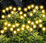 Solarlampen für Garten Außen, 4 Stück 10 LED Superhelle 2 Lichtmodi...