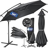 KESSER® Alu Ampelschirm Sonnenschirm + Abdeckung Ø350 cm &...