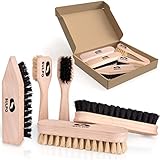 SULPO Schuhbürsten Set - 5 teiliges Schuhputzset -...