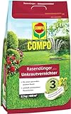 COMPO Rasendünger mit Unkrautvernichter - Rasendünger für das Frühjahr...