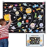 Sonnensystem Kinder mit 61 Filz Figuren - BONNYCO | Montessori Spielzeug...