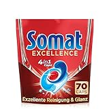 Somat Excellence 4in1 Caps (70 Caps), Spülmaschinentabs in 100%...