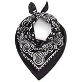 LOVARZI Bandana Tuch für Damen & Herren Schwarz - Bandana Motorrad -...
