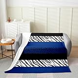 Carbono Kuscheldecke Blauer Leopardendruck Extra Weiche...