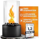 flammtal Bioethanol Tischkamin Round für Garten Terrasse Balkon Tisch Deko...