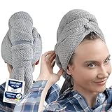 Eponox® Haarturban Mikrofaser Handtuch mit elastischem Band, Premium...