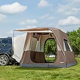 PORTAL Heckzelt 4-5 Personen 2 in 1 Auto Zelt mit Sonnensegel 305x245x220cm...